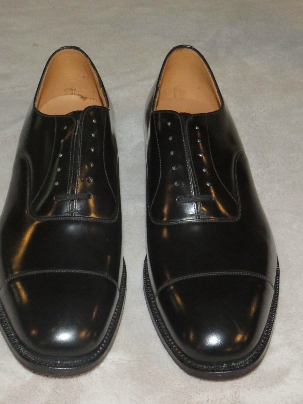 Church's Consul Polished Binder Black Leather Oxford US 12.5D UK 11.5F NWB